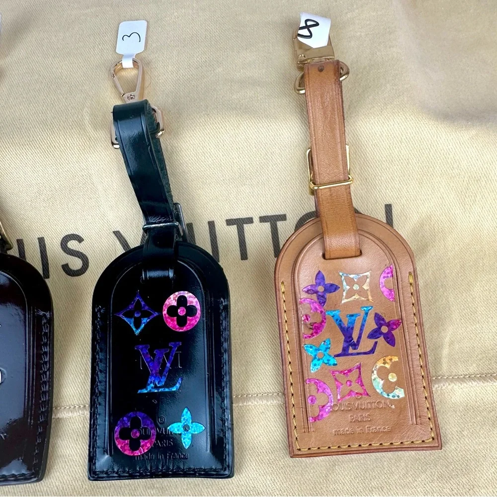 Louis Vuitton Leather Luggage Name Tag Bag charm keychains CUSTOMIZED - Picture 4 of 9